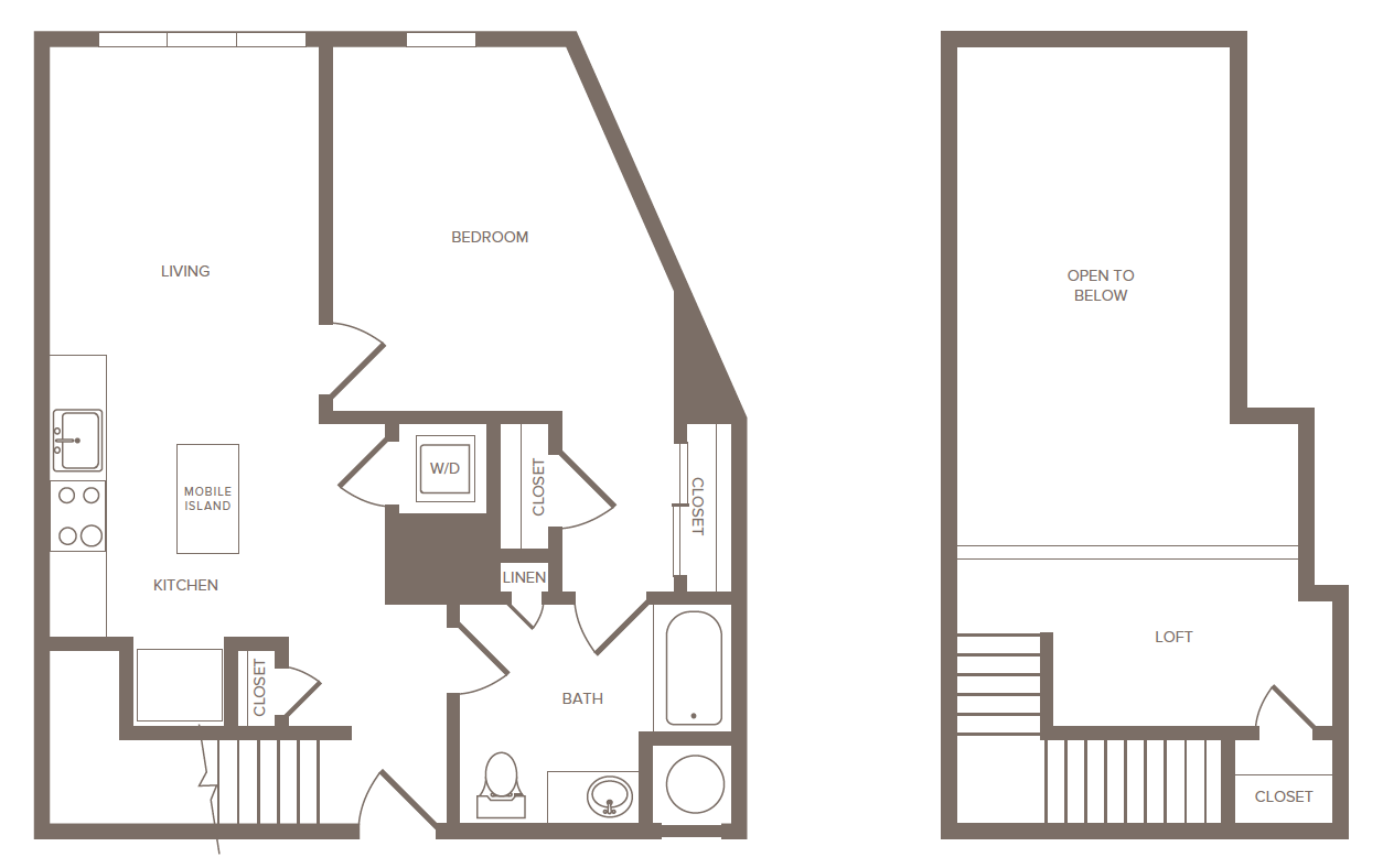 Floorplan for Apartment #2272, 1 bedroom unit at Halstead Parsippany